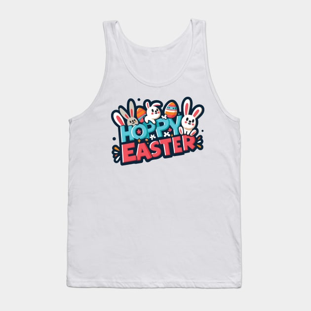 Hoppy Easter: Easter Egg Holiday Tank Top by Yonbdl